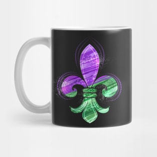 Painted Fleur De Lis ( Mardi gras fleur de lys ) Mug